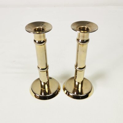 Danish Gilded Candlesticks, 1960s, Set of 2-ZTG-1216098