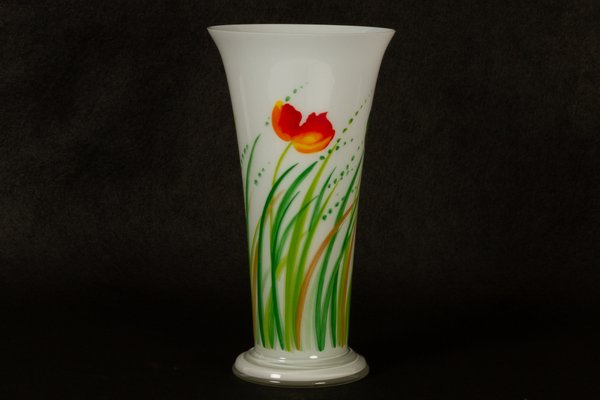 Danish Glass Vase by Ole Kortzau for Holmegaard, 1978-WIX-570799