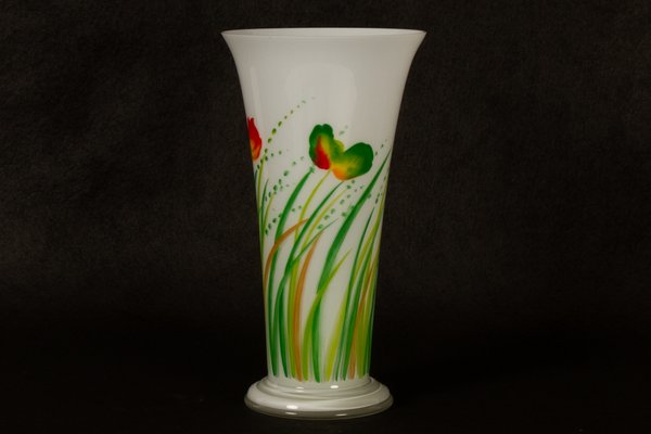 Danish Glass Vase by Ole Kortzau for Holmegaard, 1978-WIX-570799