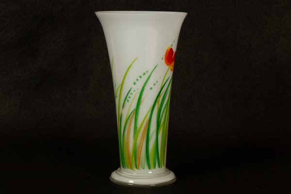 Danish Glass Vase by Ole Kortzau for Holmegaard, 1978-WIX-570799