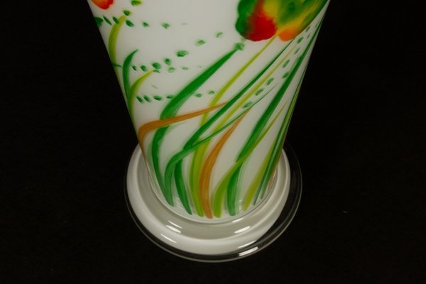 Danish Glass Vase by Ole Kortzau for Holmegaard, 1978-WIX-570799