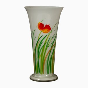 Danish Glass Vase by Ole Kortzau for Holmegaard, 1978-WIX-570799