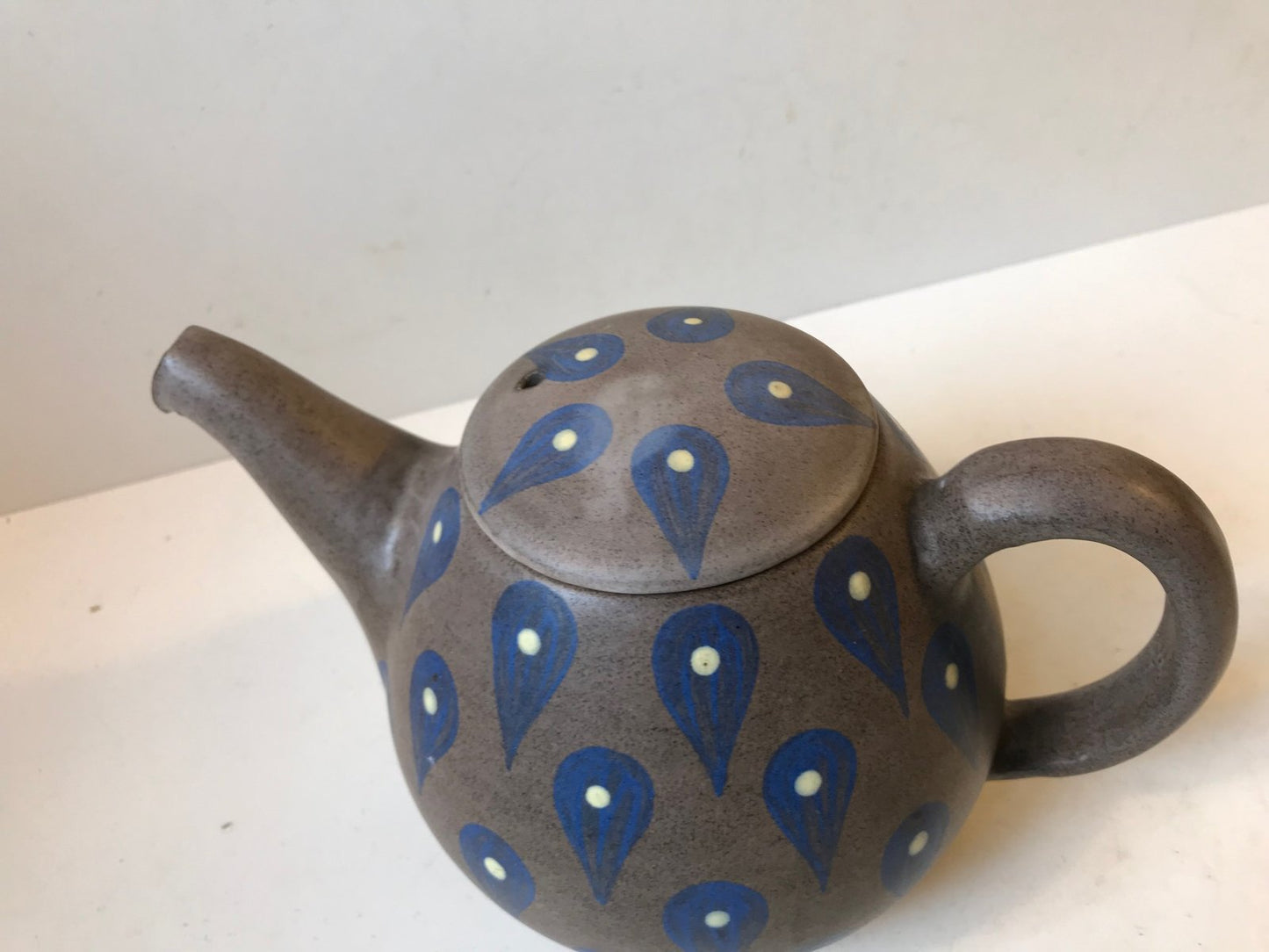 Danish Glazed Stoneware Teapot from Melle Keramik, 1960s