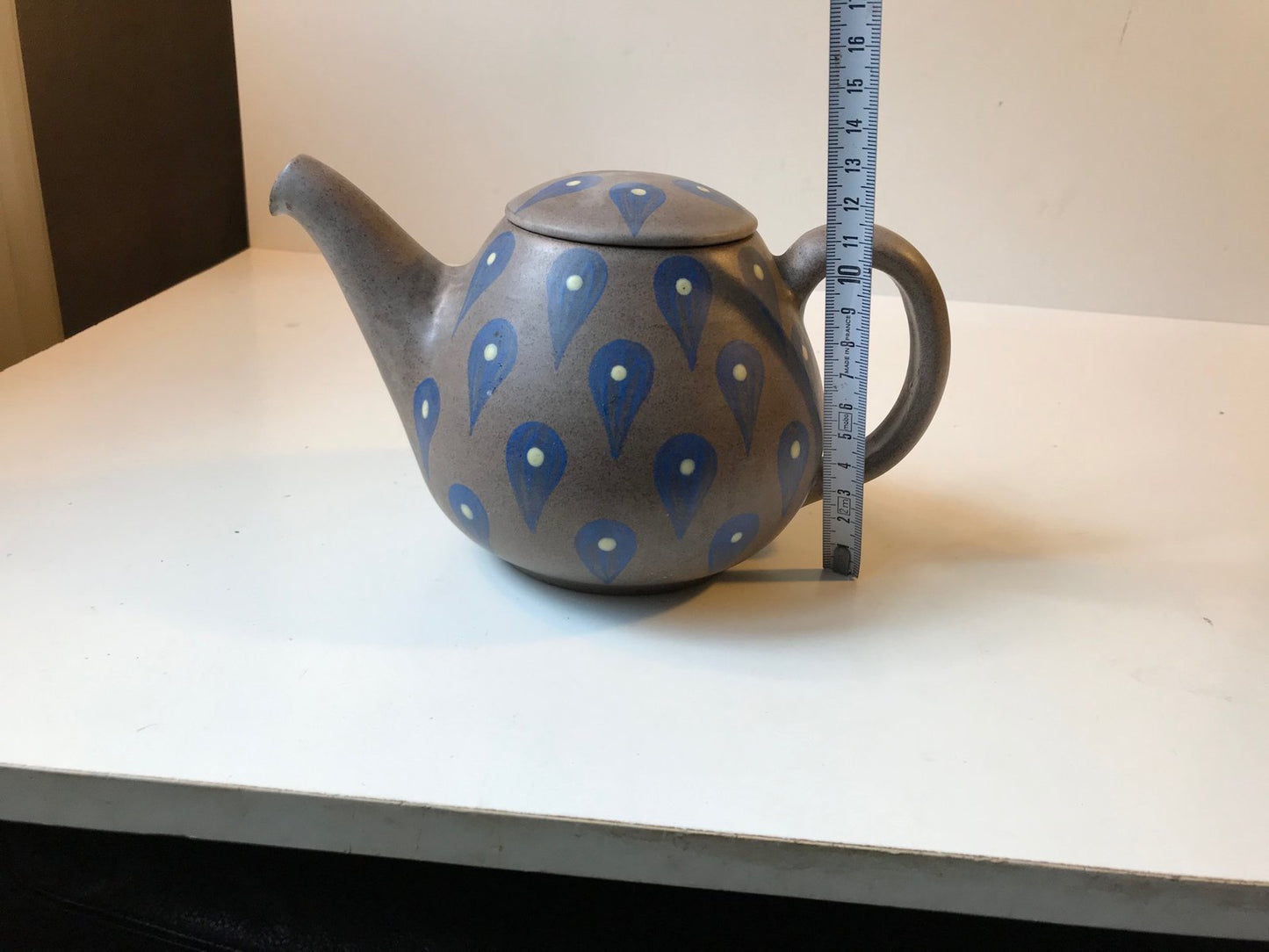 Danish Glazed Stoneware Teapot from Melle Keramik, 1960s