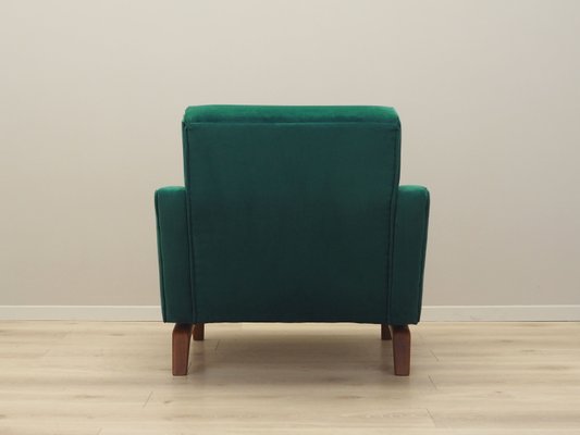 Danish Green Solid Wood Armchair, 1970s-VND-1285434