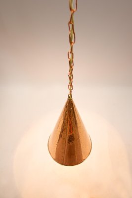 Danish Hammered Copper Cone Pendant Lamps by E. S. Horn Aalestrup, 1950s, Set of 2-DEK-935082