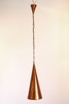 Danish Hand-Hammered Copper Pendant Lamp from E. S. Horn Aalestrup, 1950s-EZZ-904346