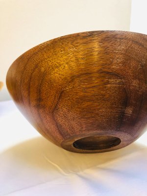 Danish Handmade Teak Bowls, 1960s, Set of 3-RZY-605879