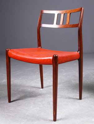 Danish Hardwood Dining Chairs Model 79 by Niels Otto (N. O.) Møller, Set of 6-AX-1186353