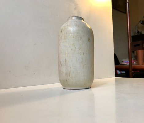 Danish Haresfur Stoneware Vase by Ellen Madsen for Lee Keramik, 1970s-LCR-666521