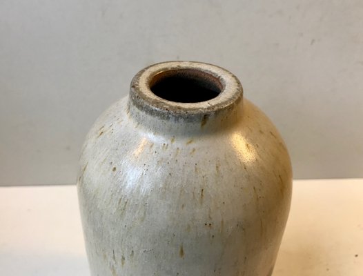 Danish Haresfur Stoneware Vase by Ellen Madsen for Lee Keramik, 1970s-LCR-666521