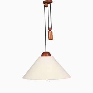 Danish height-Adjustable Teak Ceiling Lamp with Cable Train-QDP-1734424