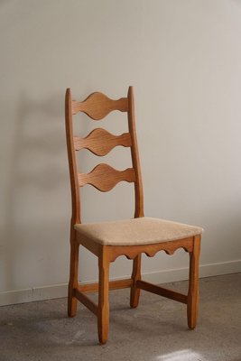 Danish Highback Dining Chairs in Oak by Henning Kjærnulf, 1960s, Set of 12-MXF-2020971