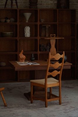 Danish Highback Dining Chairs in Oak by Henning Kjærnulf, 1960s, Set of 12-MXF-2020971