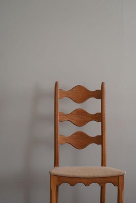 Danish Highback Dining Chairs in Oak by Henning Kjærnulf, 1960s, Set of 12-MXF-2020971