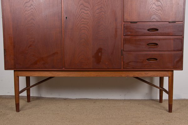 Danish Highboard in Teak by Kurt Ostervig for Randers Mobelfabrik, 1960s-EMB-2027067