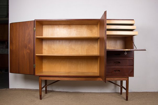 Danish Highboard in Teak by Kurt Ostervig for Randers Mobelfabrik, 1960s-EMB-2027067