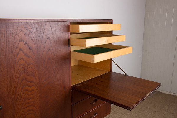 Danish Highboard in Teak by Kurt Ostervig for Randers Mobelfabrik, 1960s-EMB-2027067