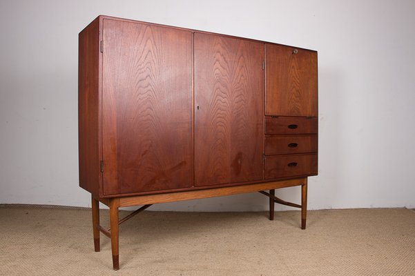 Danish Highboard in Teak by Kurt Ostervig for Randers Mobelfabrik, 1960s-EMB-2027067