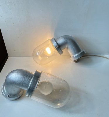 Danish Industrial Outdoor Pipe Wall Sconces by LB Lyskær, 1970s, Set of 2-LCR-1453983