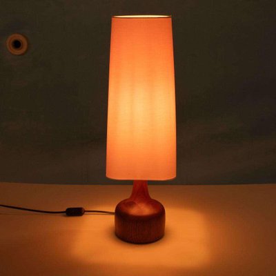 Danish Japandi Design Table Lamp in Teak, 1960s-HGA-2022433