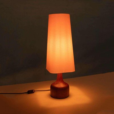 Danish Japandi Design Table Lamp in Teak, 1960s-HGA-2022433