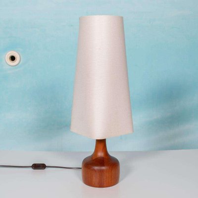 Danish Japandi Design Table Lamp in Teak, 1960s-HGA-2022433