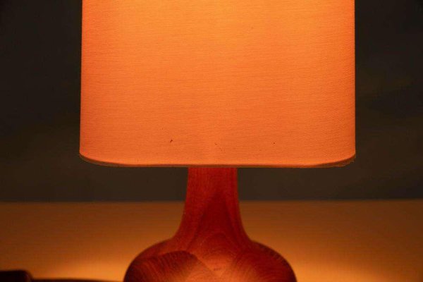 Danish Japandi Design Table Lamp in Teak, 1960s-HGA-2022433