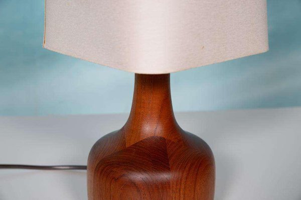 Danish Japandi Design Table Lamp in Teak, 1960s-HGA-2022433