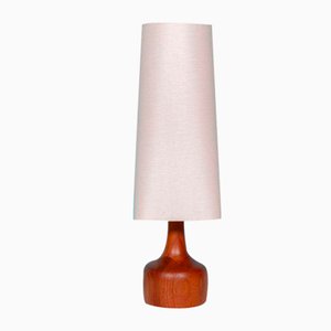 Danish Japandi Design Table Lamp in Teak, 1960s-HGA-2022433