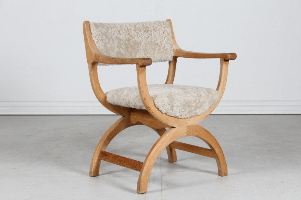 Danish Kurul Chair with Armrest by Henning Kjærnulf for Eg Møbler, 1970s