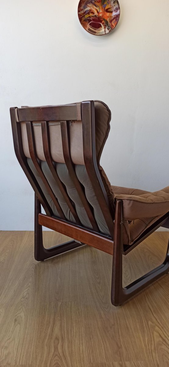 Danish Leather Chair from Genega Møbler, 1960s