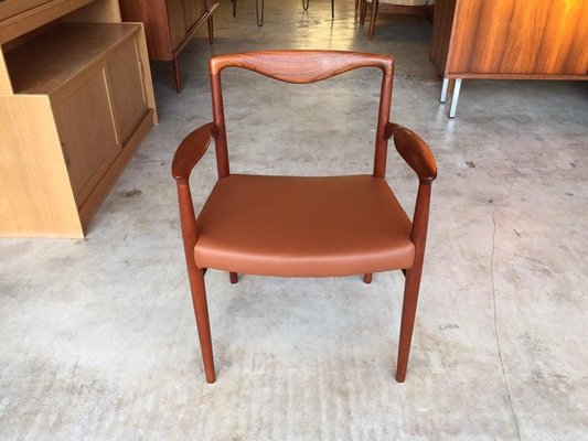 Danish Leather Desk Chair by Kai Lyngfeldt Larsen, 1960s-WSA-831429