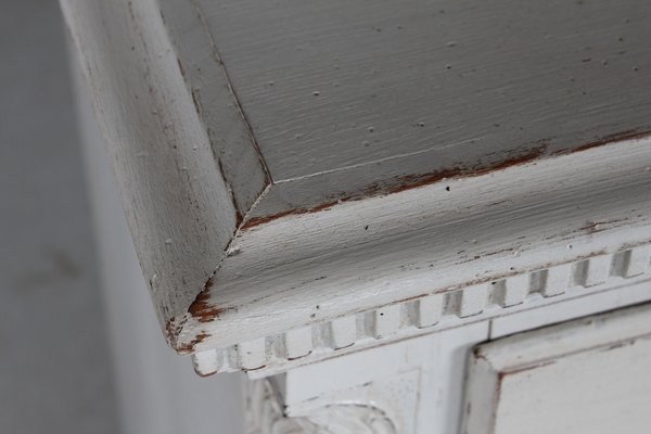 Danish Louis XVI Style Chest of Drawers with Gray Paint and Patina, 19th Century-QQ-1718253