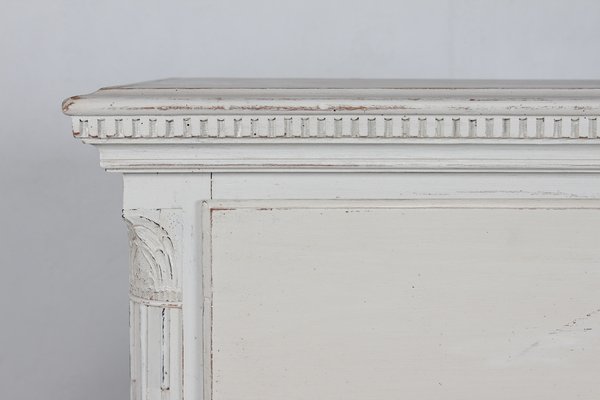 Danish Louis XVI Style Chest of Drawers with Gray Paint and Patina, 19th Century-QQ-1718253