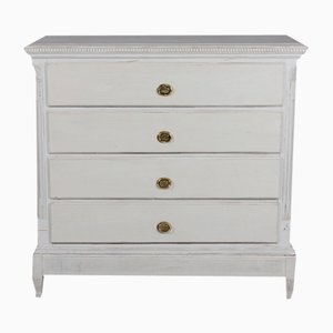 Danish Louis XVI Style Chest of Drawers with Gray Paint and Patina, 19th Century-QQ-1718253