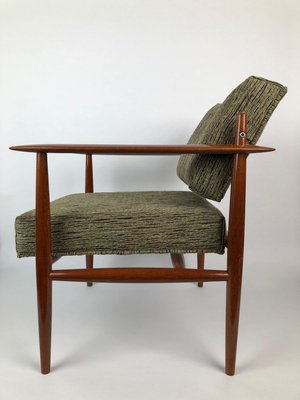 Danish Lounge Chair in Rubelli Fabric, 1960s-BAF-763466