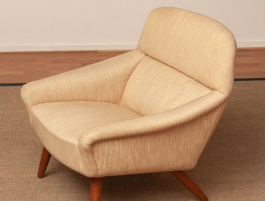 Danish Lounge Chair in Wool and Oak by Leif Hansen for Kronen, 1960s-JE-1260817