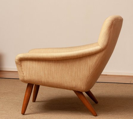 Danish Lounge Chair in Wool and Oak by Leif Hansen for Kronen, 1960s-JE-1260817