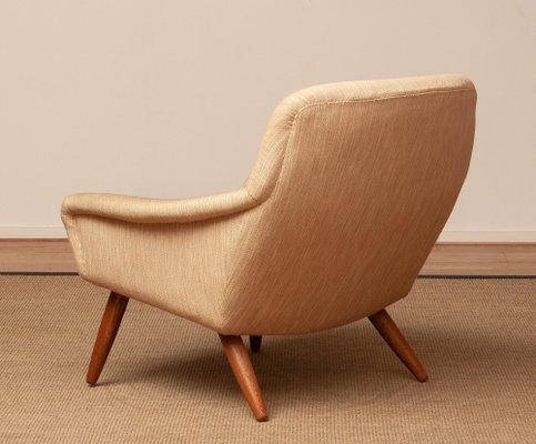 Danish Lounge Chair in Wool and Oak by Leif Hansen for Kronen, 1960s-JE-1260817