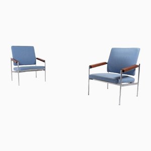 Danish Lounge Chairs by Kay Boeck Hansen for Fritz Hansen, 1970s, Set of 2-KMC-1333472