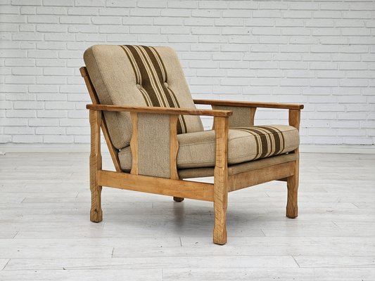 Danish Lounge Chairs in Wool & Oak, 1970s, Set of 2-TMW-1749655