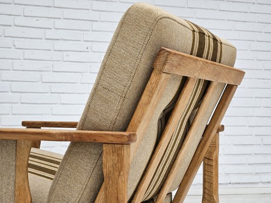 Danish Lounge Chairs in Wool & Oak, 1970s, Set of 2-TMW-1749655