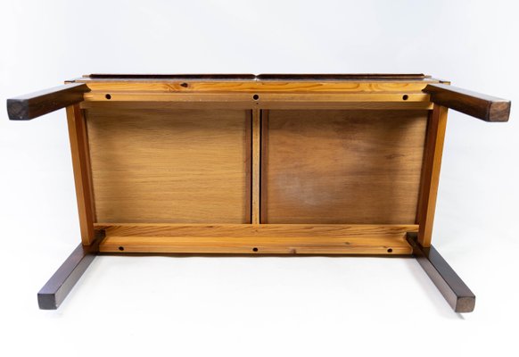 Danish Low Chest in Rosewood with Tiles, 1960s-UY-952735