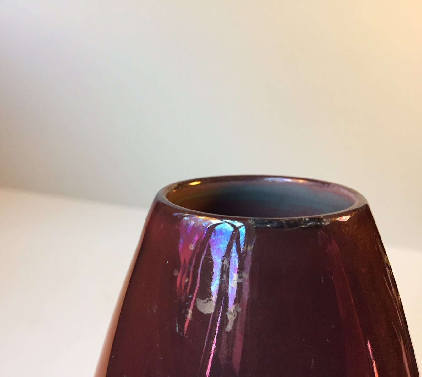 Danish Lustre Mirror Glaze Vase by Øbo, 1930s