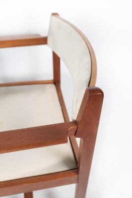 Danish Mahogany and Light Fabric Armchair from Søborg, 1960s-UY-1000668