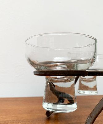 Danish Metal and Glass Candleholder, 1960s-UAH-1425366