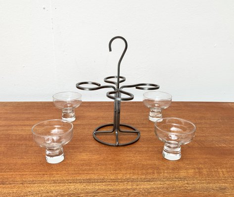 Danish Metal and Glass Candleholder, 1960s-UAH-1436253