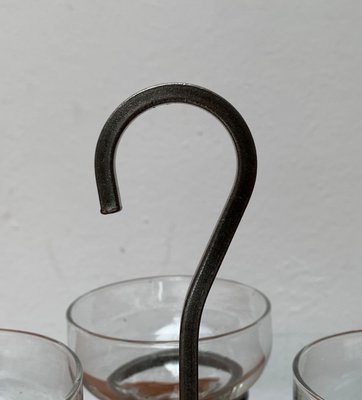 Danish Metal and Glass Candleholder, 1960s-UAH-1436253