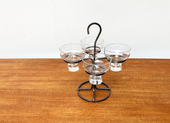 Danish Metal and Glass Candleholder, 1960s-UAH-1436253